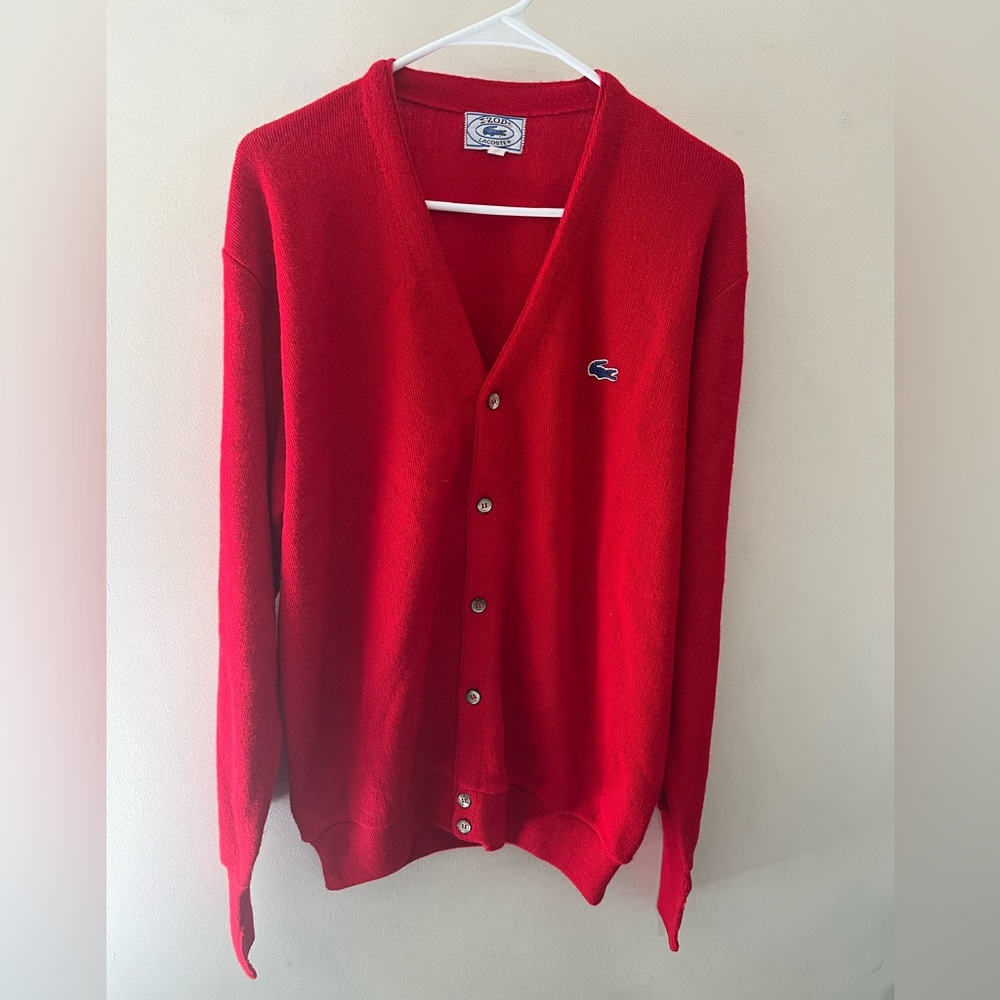 Lacoste cardigan size large